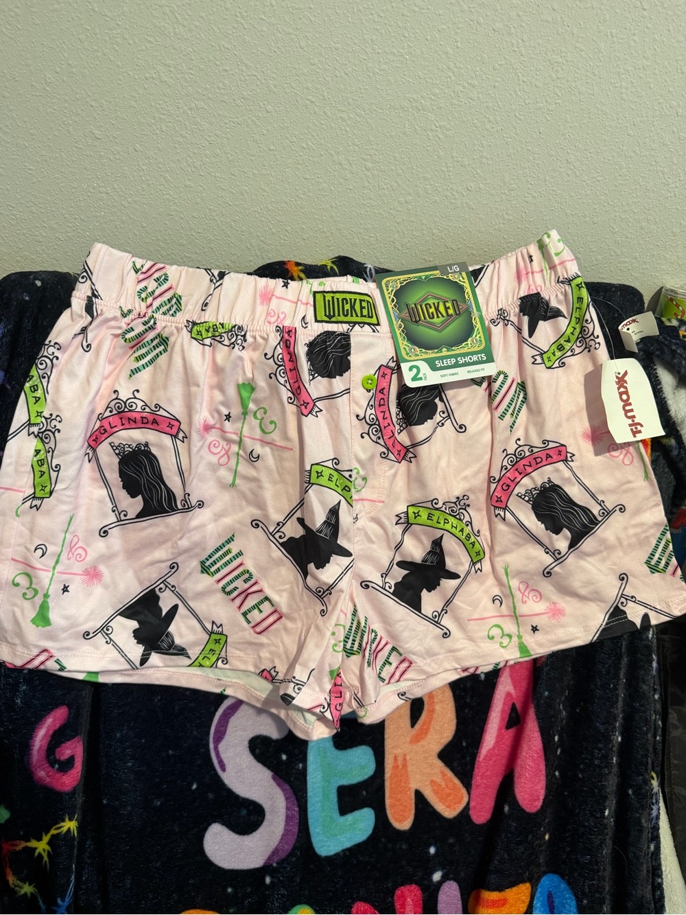 Wicked Pink Sleep Shorts with Character Print 2pk